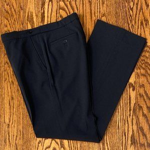 Theory Black Wool PolyDress Pant Speckled Brown Detail Excellent Condition Sz 32